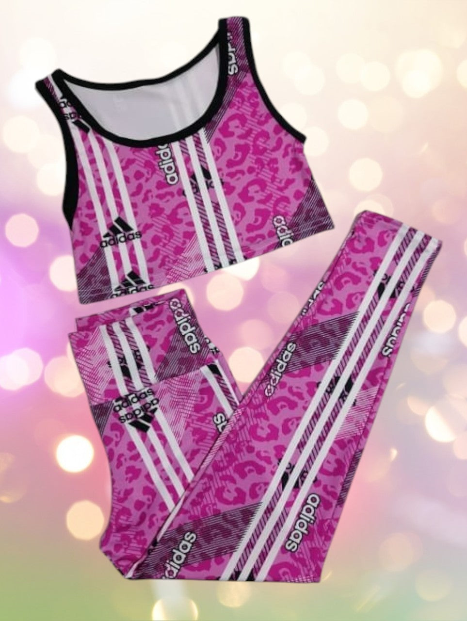 Conjunto Deportivo Pantalon Largo y Blusa Corta En Tela Suplex